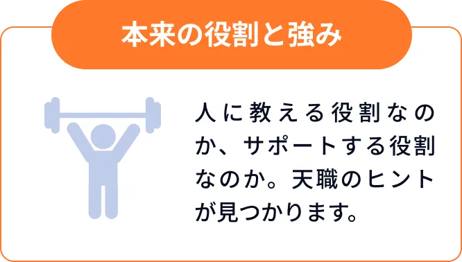 本来の役割と強み